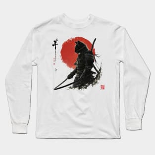 cat samurai Long Sleeve T-Shirt